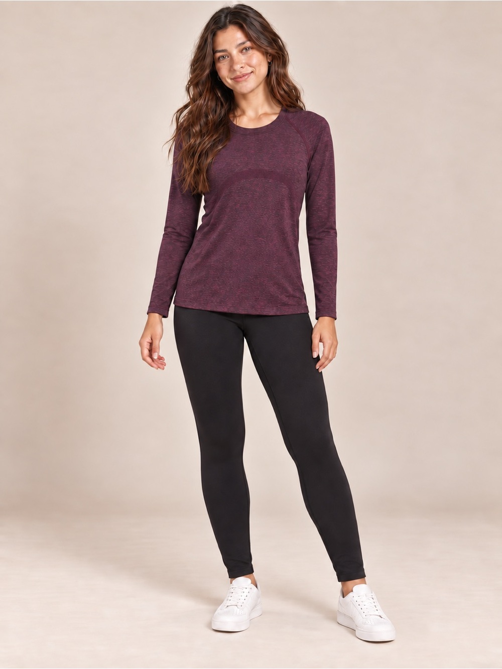 Lululemon Swiftly Tech Long Sleeve Running Top Burgundy Size 6